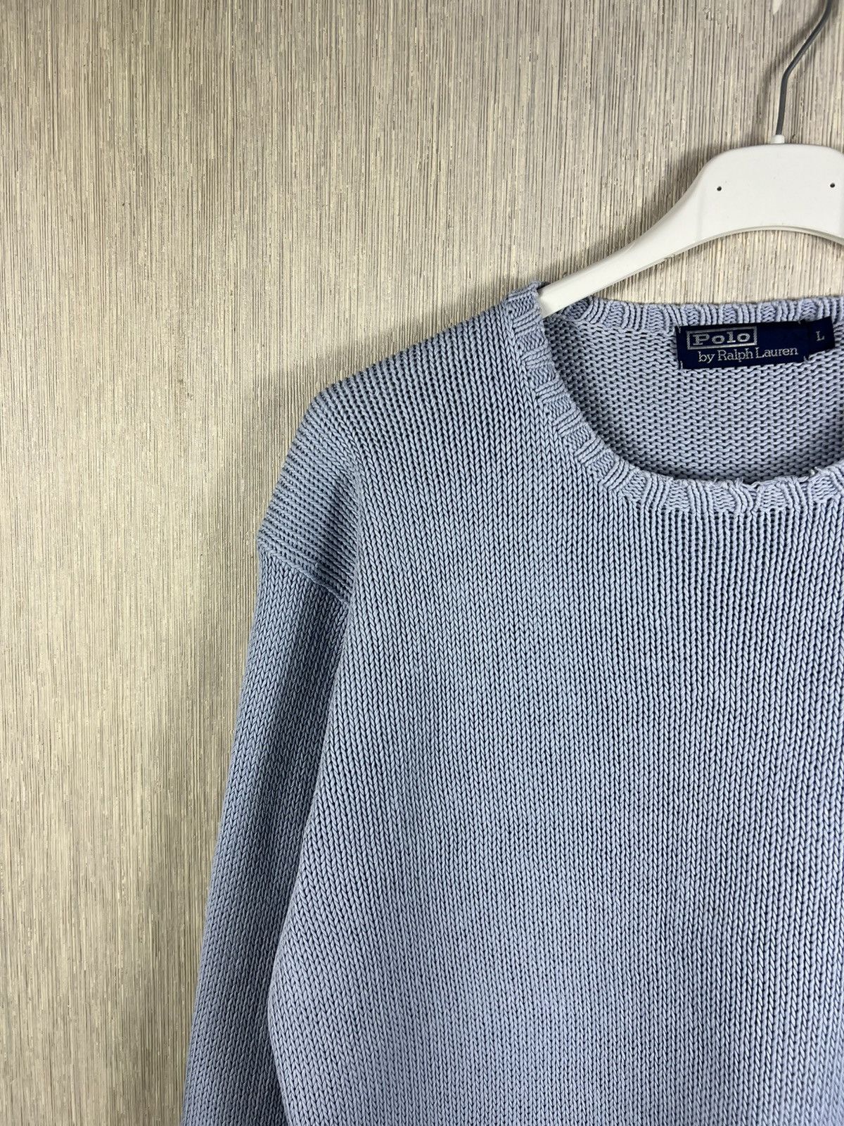 Polo Ralph Lauren Vintage Polo by Ralph Lauren baby blue linen knitted sweater Size US L / EU 52-54 / 3 - 4 Thumbnail
