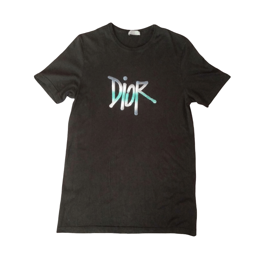 Dior 2018 Dior Homme Atelier Men's Logo-printed Black T-shirt