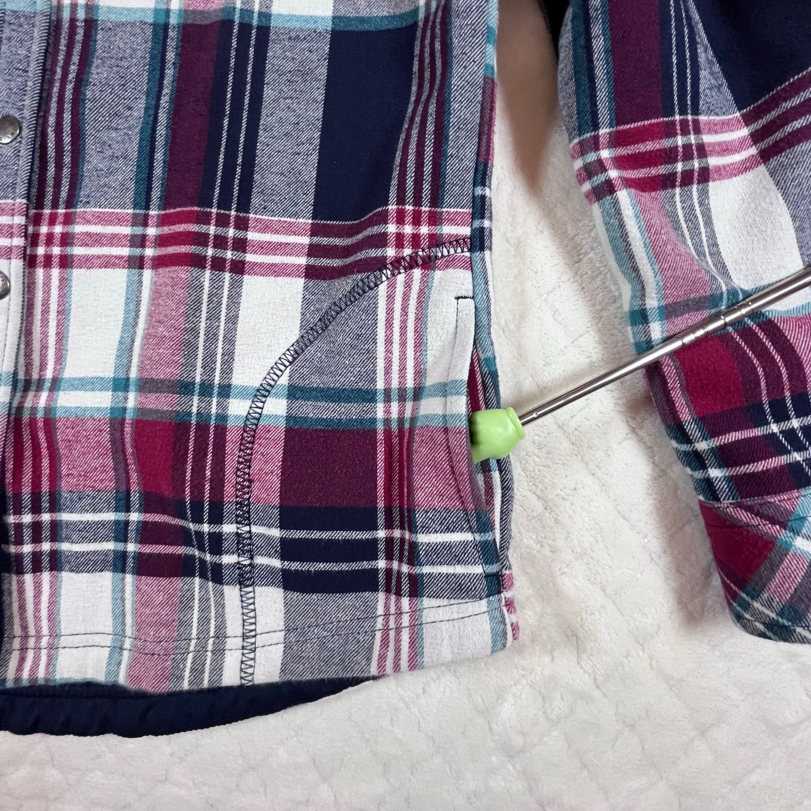 Orvis ORVIS PLAID COTTON FLANNEL FLEECE SHIRT JACKET SNAP BUTTONS Size S / US 4 / IT 40 - 7 Thumbnail
