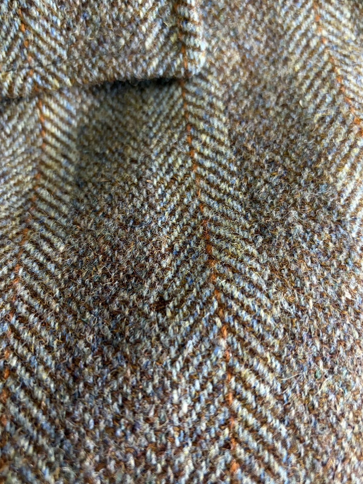 Harris Tweed Rare Vintage 60s Harris Tweed Herringbone Wool Blazer 44 Size 44R - 9 Thumbnail
