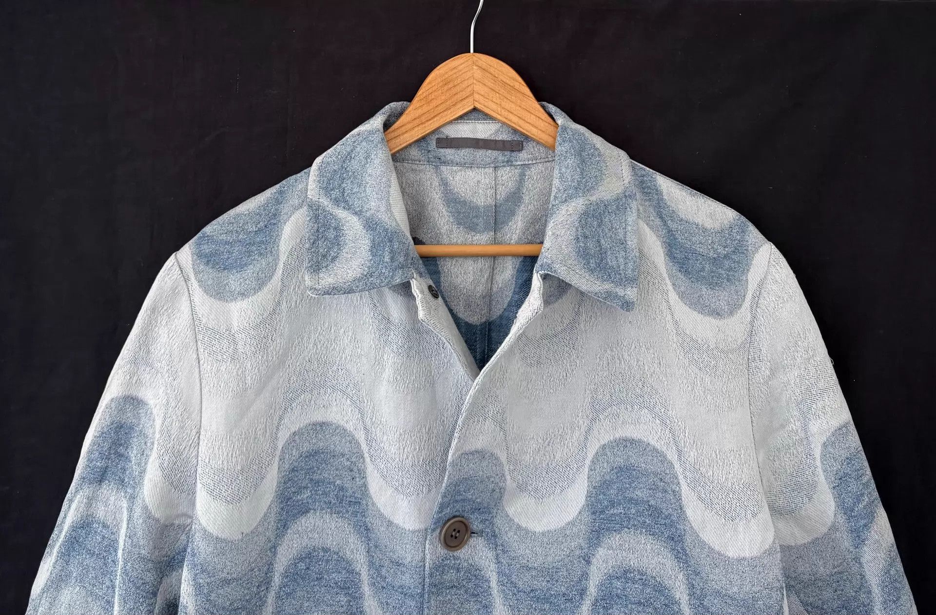 Dries Van Noten Dries Van Noten 2019ss Men's Wave Pattern Trench Coat 48 Size US M / EU 48-50 / 2 - 3 Thumbnail