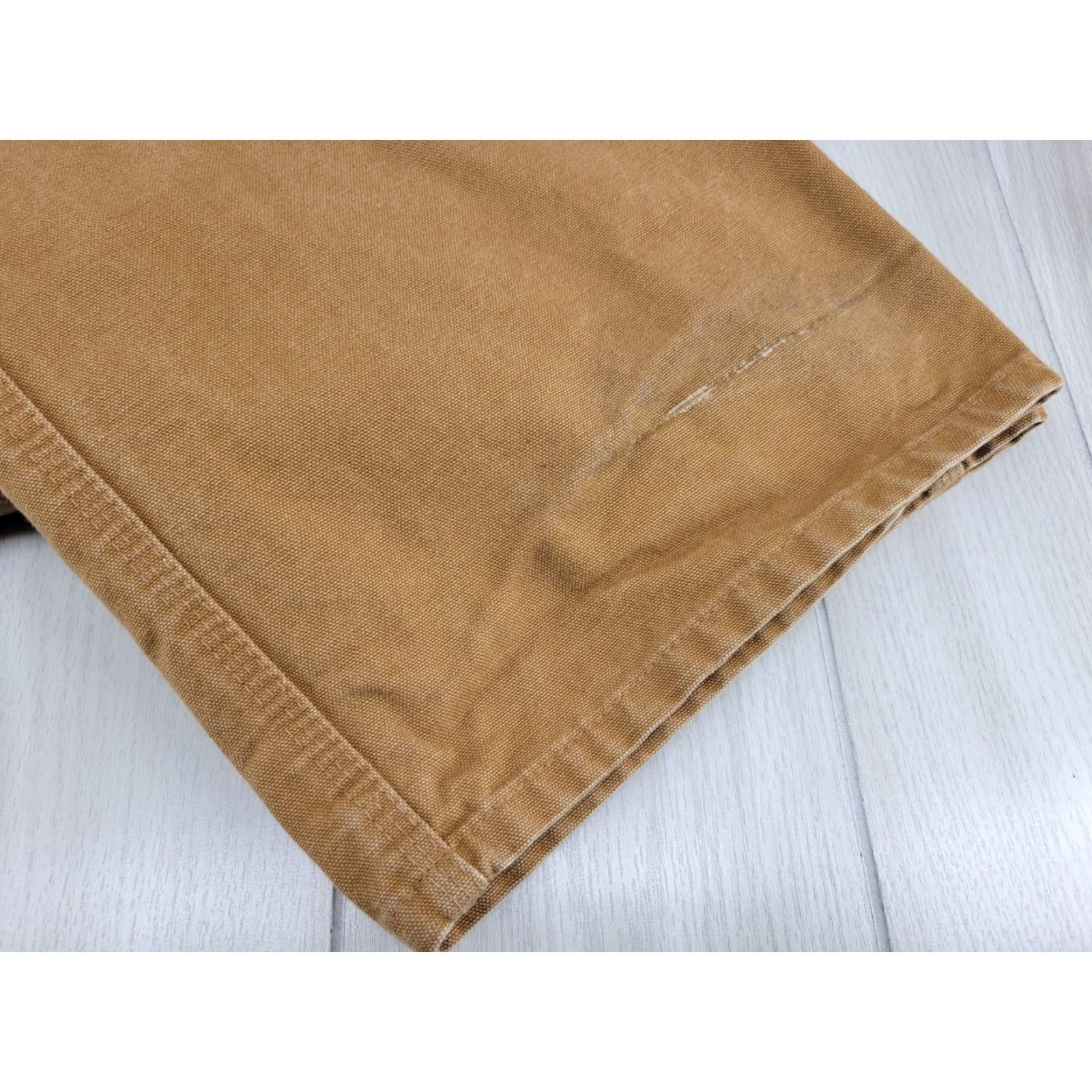 Carhartt VINTAGE Carhartt Pants, Carpenter Canvas, 42x32, Brown, 5-Pocket, Relaxed Fit, Zipper Closure, Cotton, Button/Loops, Workwear, Carhartt Size US 42 / EU 58 - 6 Thumbnail