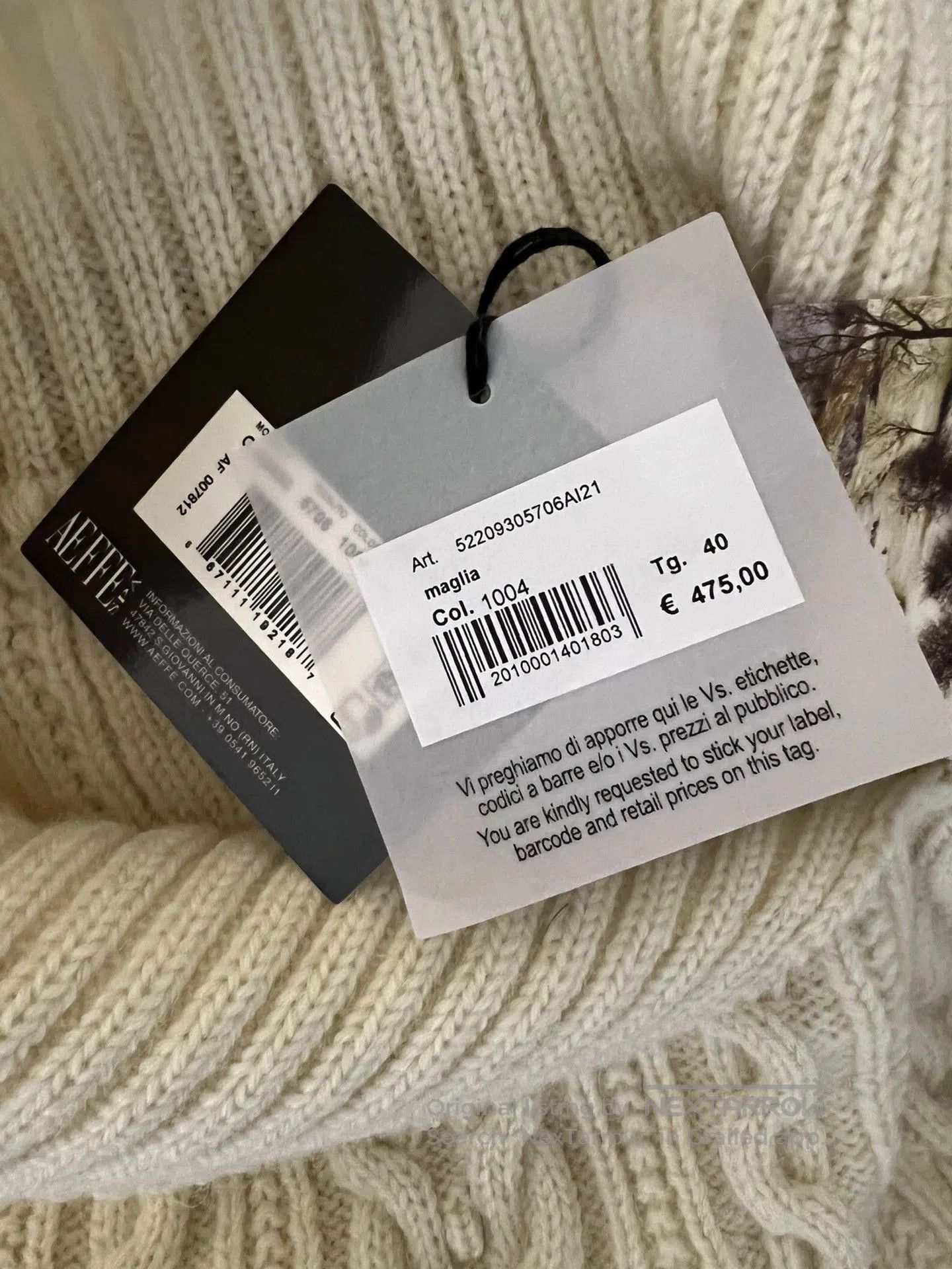 Philosophy di Lorenzo Serafini light beige irregular knit turtleneck sweater. Size XL / US 12-14 / IT 48-50 - 4 Thumbnail