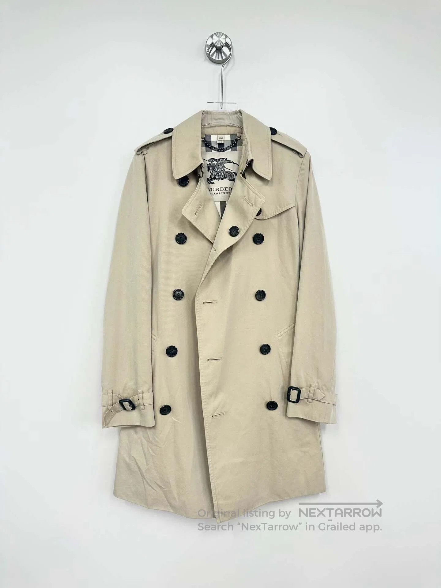 Burberry Burberry Khaki lapel double-breasted belted trench coat| Size XS / US 0-2 / IT 36-38 - 1 Thumbnail
