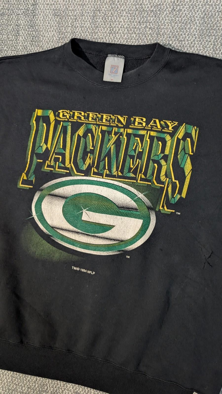 Pro Player Vtg 1994 LOGO 7 GREEN BAY PACKERS Sweatshirt Pump Cover XXL Size ONE SIZE - 3 Thumbnail