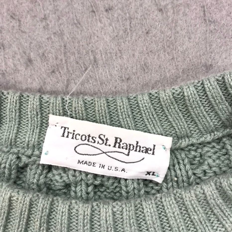 Vintage VINTAGE Tricots St Raphael Sweater Adult XL Green Cable Knit Fisherman Crewneck Mens Size US XL / EU 56 / 4 - 4 Thumbnail