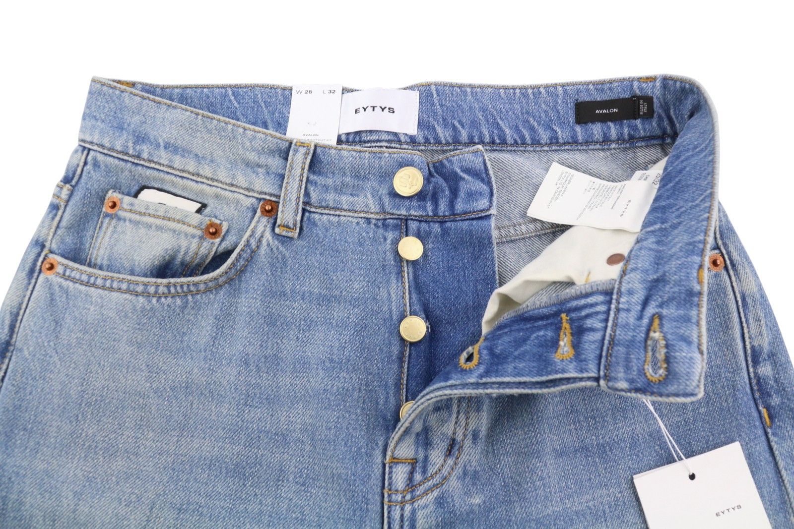 Eytys AVALON TORN INDIGO BOOTCUT W25/L32 Blue RRP370 88885 Size 25" / US 0 / IT 36 - 5 Thumbnail