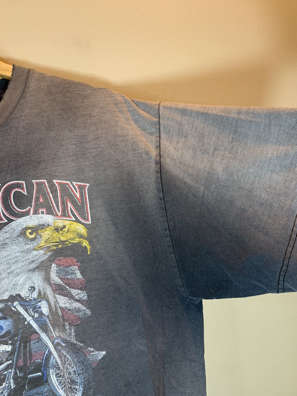 Vintage *RARE* Vintage 90s American Classic Smoked Faded Biker Shirt Size US XL / EU 56 / 4 - 4 Thumbnail