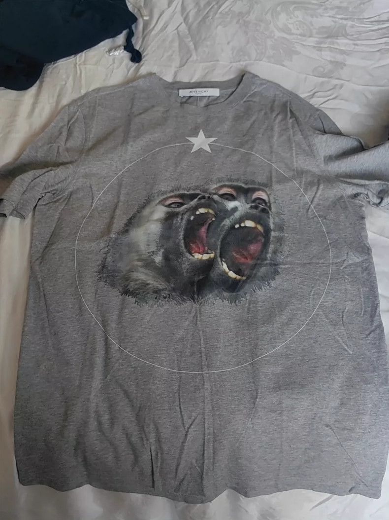 Givenchy Gorilla gray short-sleeved T-shirt, XS size