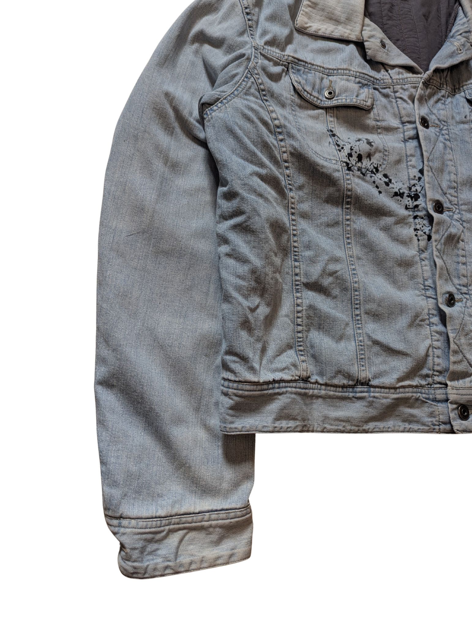 Diesel Vintage Diesel Denim Jacket Distressed Y2K Size US XXL / EU 58 / 5 - 7 Thumbnail