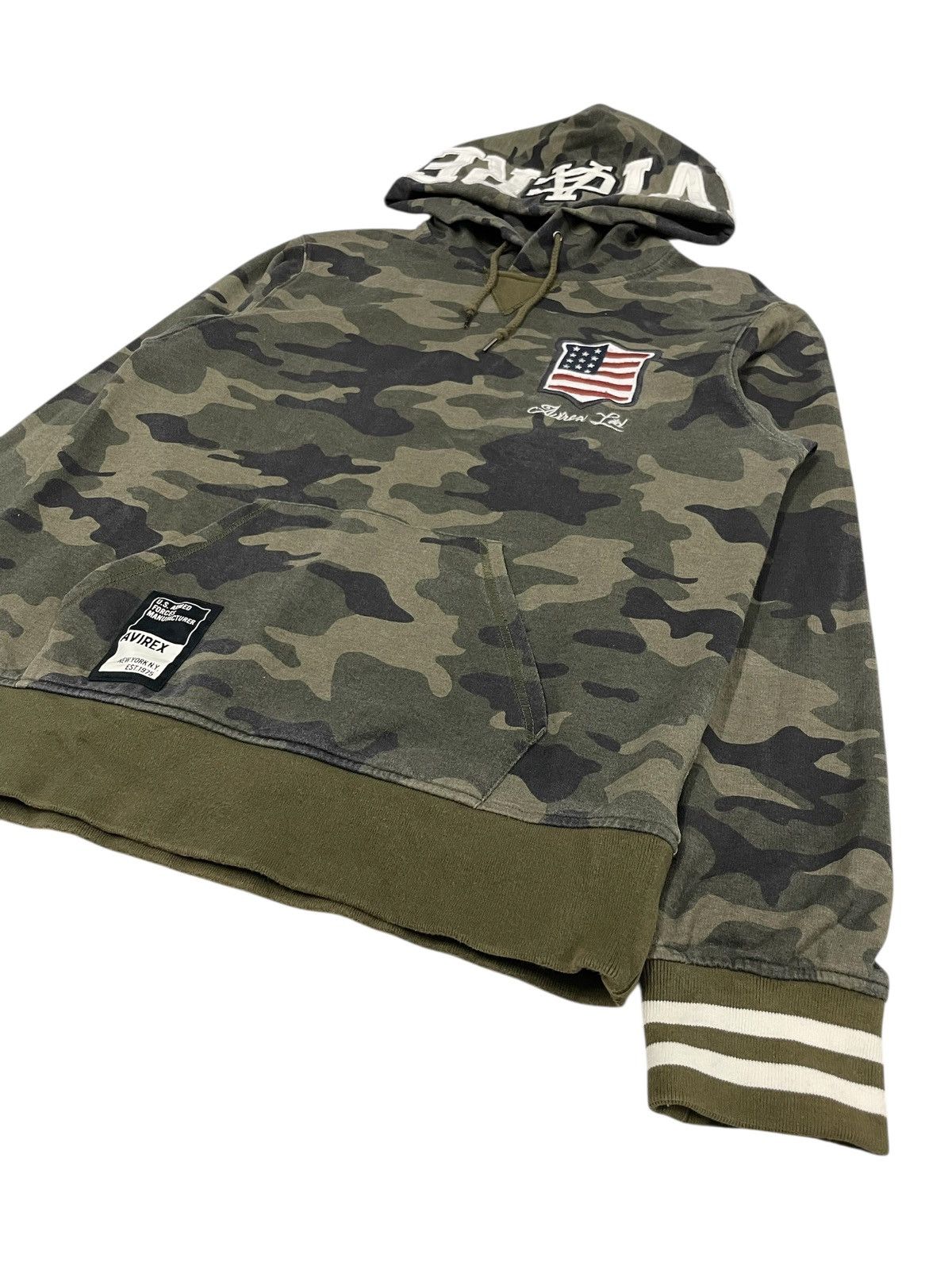 Avirex Vintage Avirex Spellout Military Camo Hoodie Size US S / EU 44-46 / 1 - 4 Thumbnail