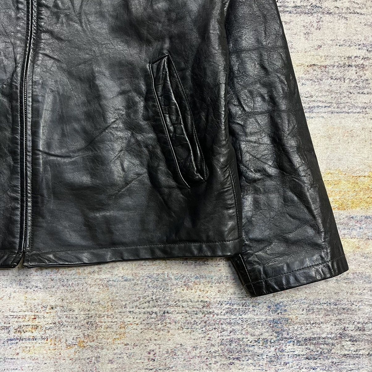 Japanese Brand Vintage 90s Jun men leather jacket Size US L / EU 52-54 / 3 - 4 Thumbnail