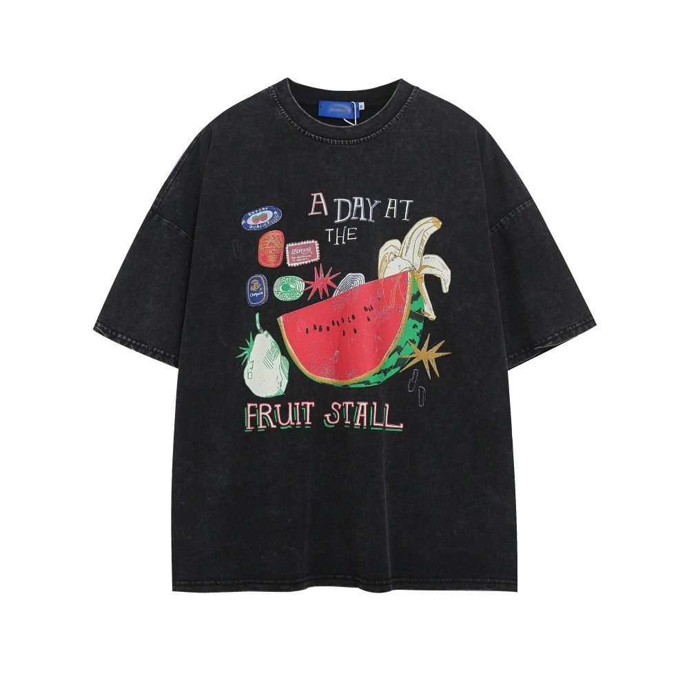 Japanese Brand × Vintage Watermelon print distressed cotton washed short-sleeves Size US M / EU 48-50 / 2 - 1 Thumbnail