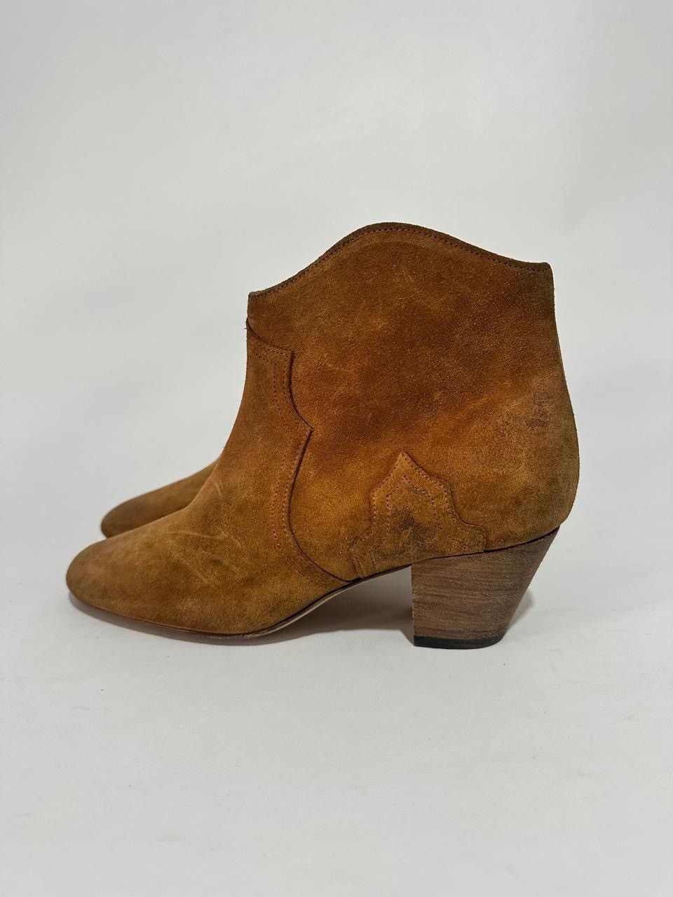 Isabel Marant ISABEL MARANT BROWN SUEDE DICKER ANKLE BOOT 38EU Size US 8 / IT 38 - 2 Thumbnail