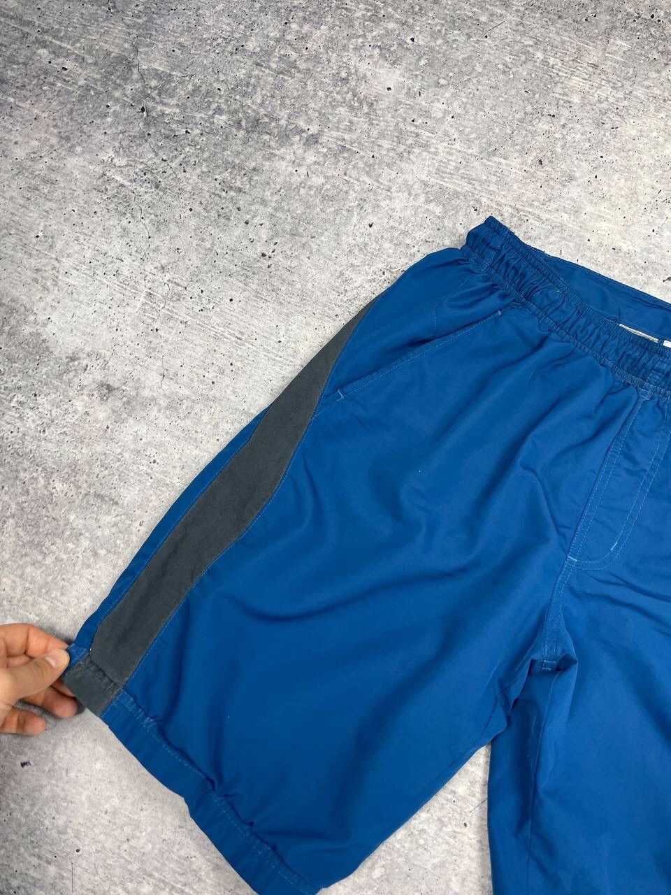 Nike × Vintage Vintage Nike 90’s Y2K Style Big Logo Drill Blue Shorts Size US 30 / EU 46 - 5 Thumbnail