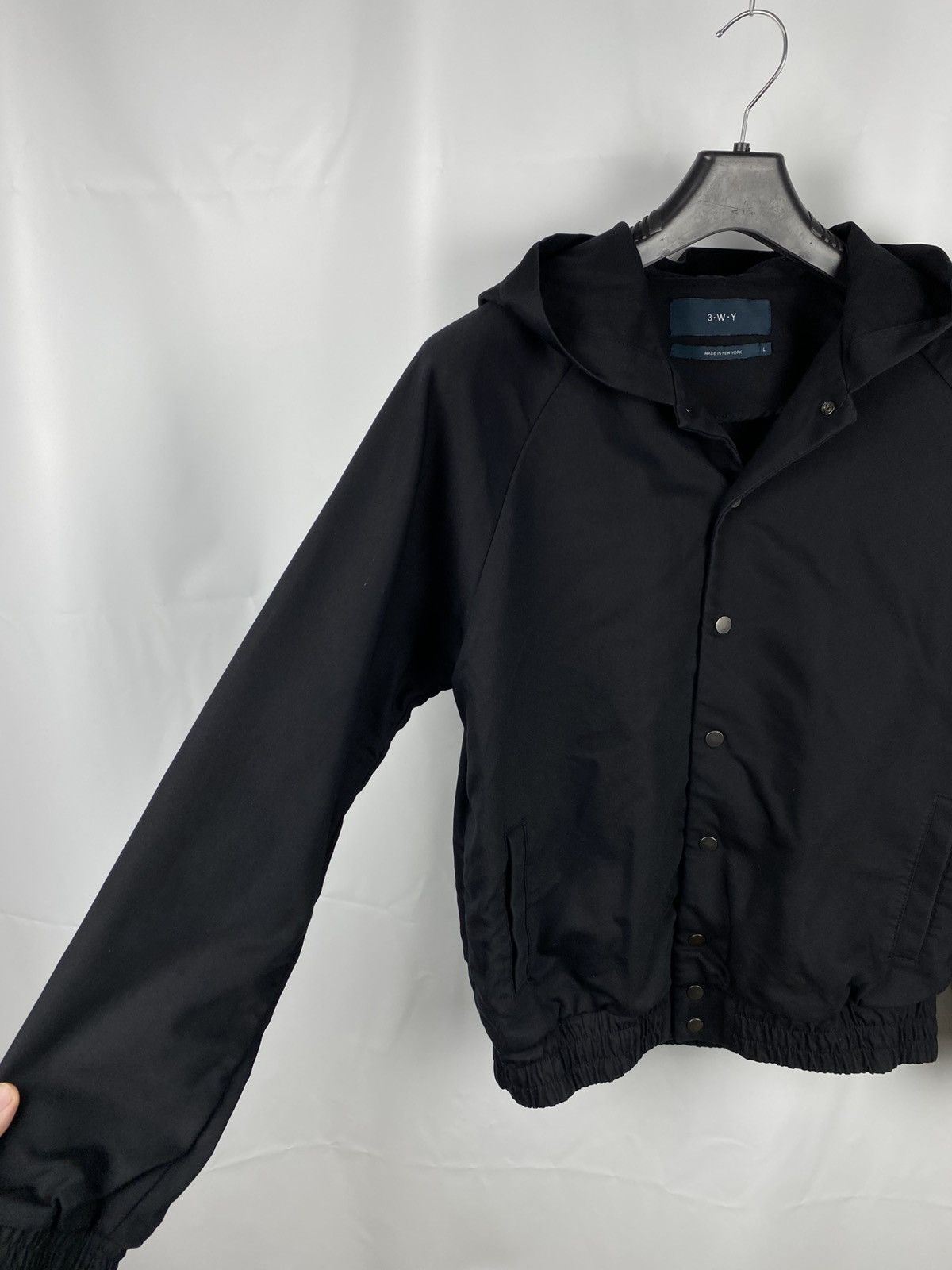 Other 3-W-Y New York Men Bomber Jacket Hooded Button Up size L Size US L / EU 52-54 / 3 - 7 Thumbnail