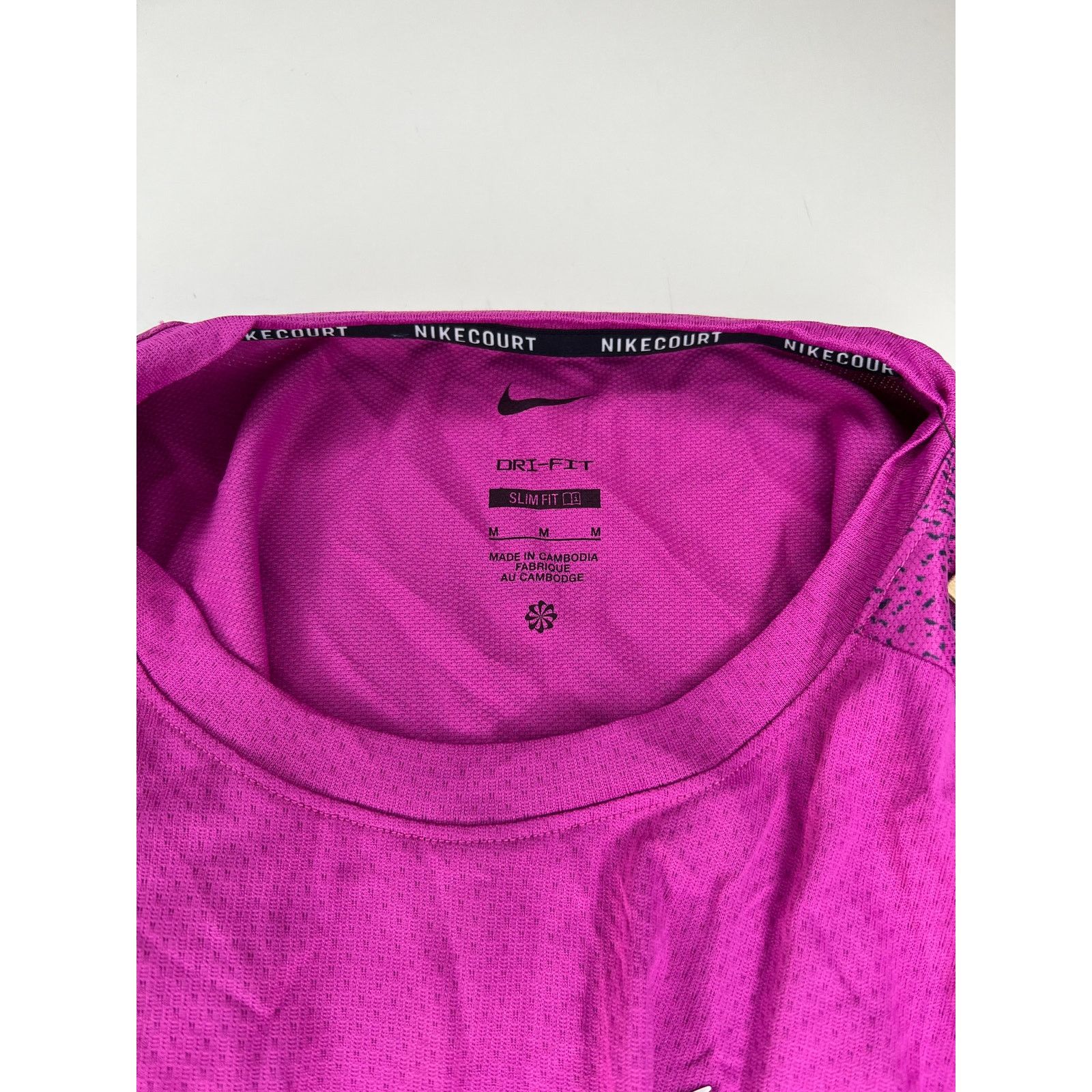 Nike Nike Court Slam Dri-Fit Tennis Shirt Hot Fuchsia Size US M / EU 48-50 / 2 - 6 Thumbnail