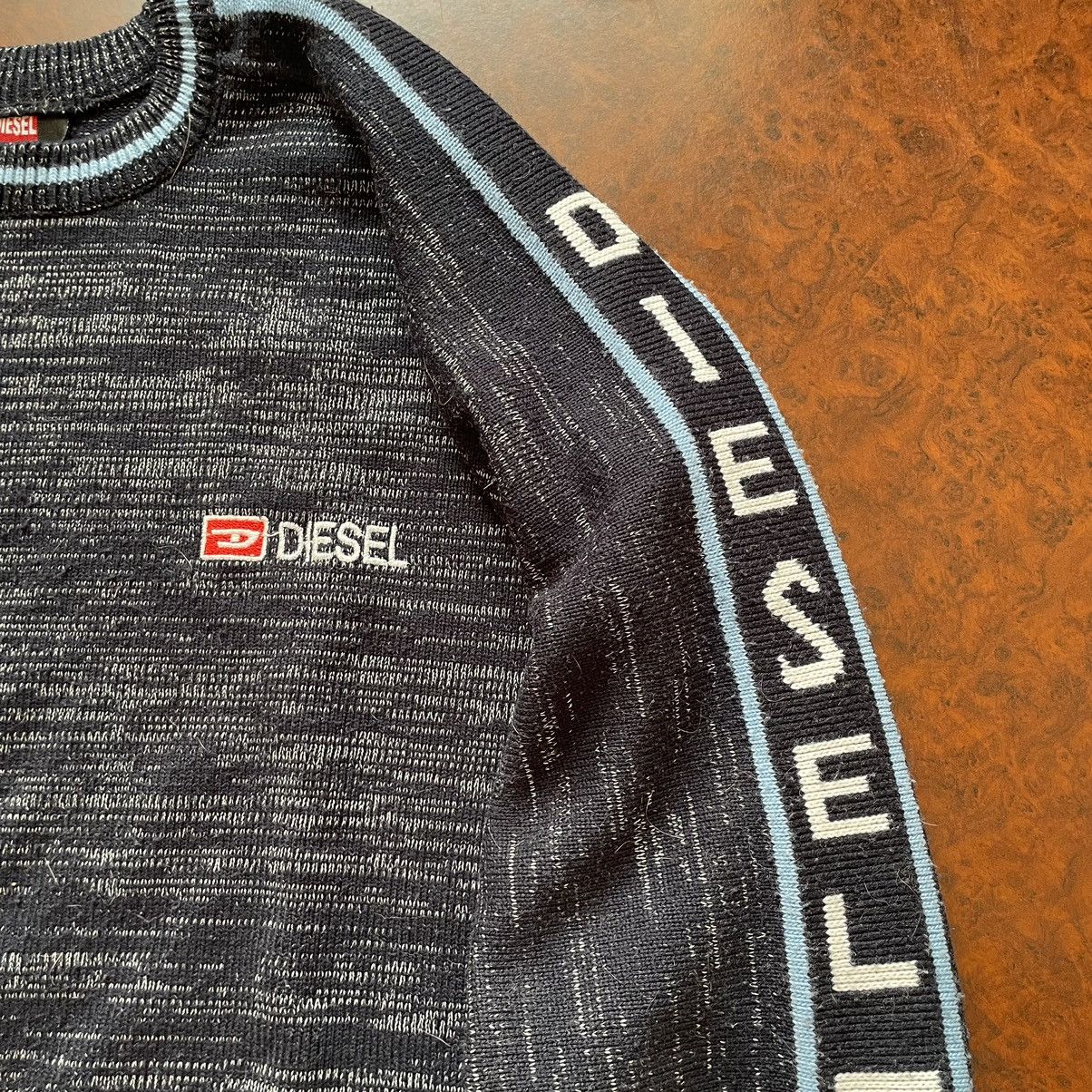 Diesel × If Six Was Nine Rare 90s Diesel sweater big logo cardigan chrome rock punk Size US S / EU 44-46 / 1 - 2 Thumbnail