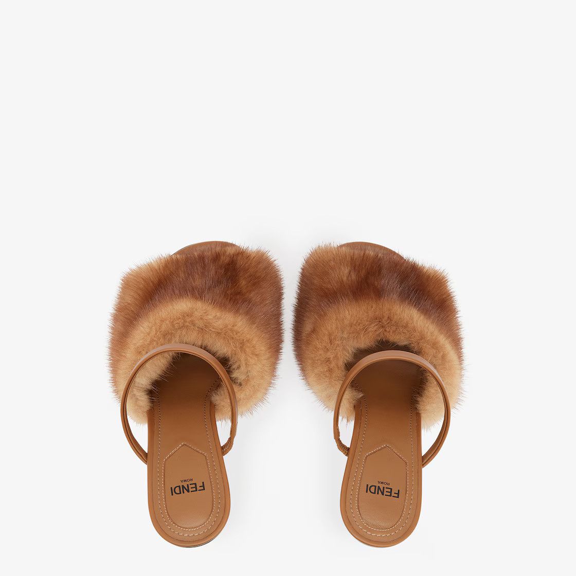 Fendi o1B3y1r0426 Mink Hi-Heeled Sandals in Brown Size US 5 / IT 35 - 4 Thumbnail