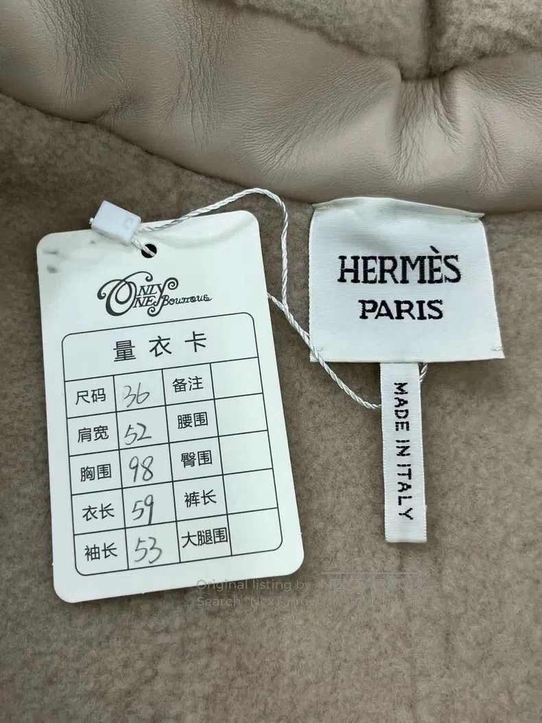 Hermes Hermes Cashmere and leather hooded jacket Size XS / US 0-2 / IT 36-38 - 6 Thumbnail