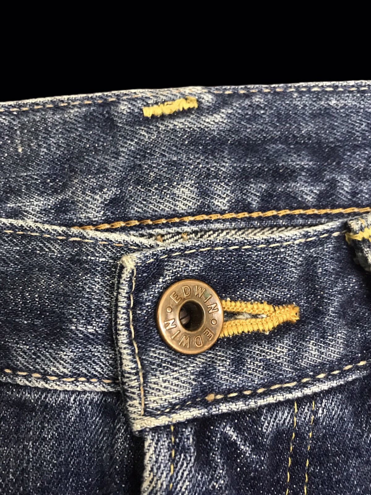 Edwin 💥WIDE💥VINTAGE EDWIN 505X SELVEDGE MINIMAL FADES DENIM F396 Size US 31 - 11 Thumbnail