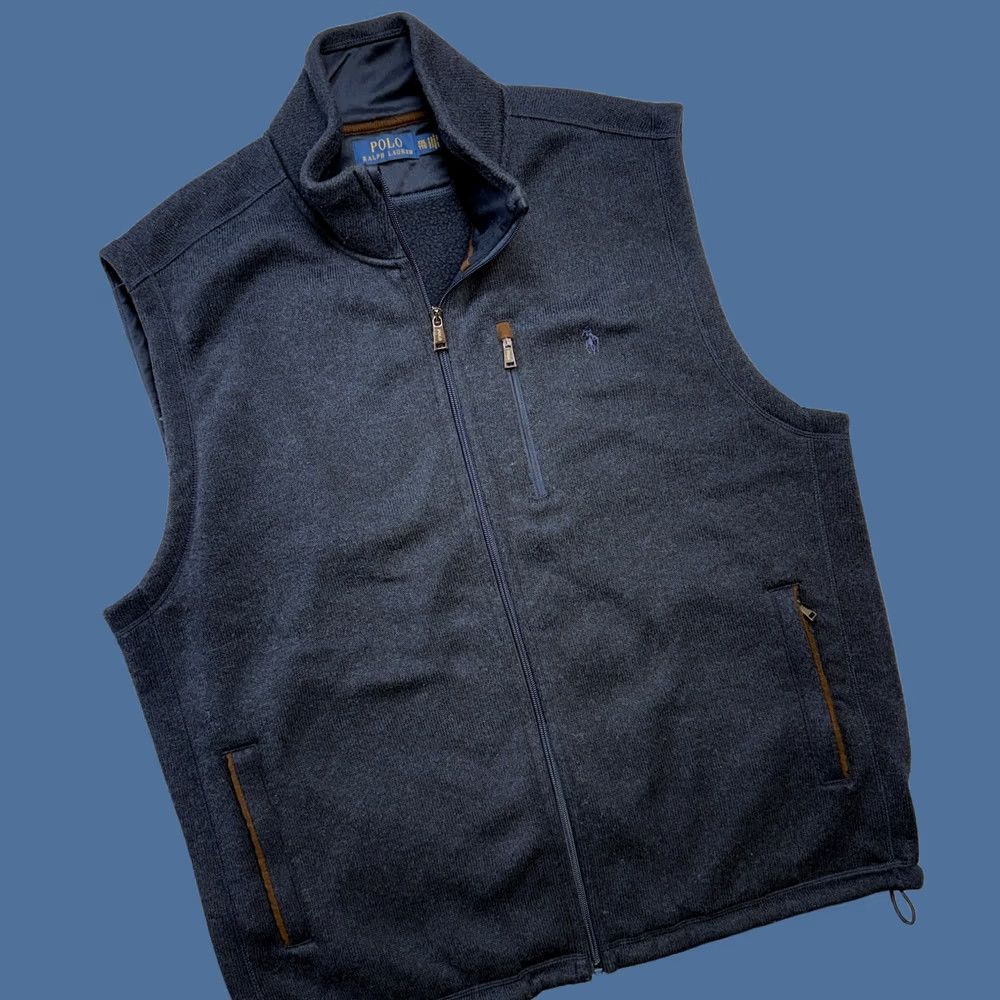 Polo Ralph Lauren Polo Ralph Lauren Vest Men 2XL Navy Blue Zip Jacket Windbreaker Polo Pony Travel - Blue, Full Zip, Lined, Pockets, Regular Fit Size US XXL / EU 58 / 5 - 1 Thumbnail