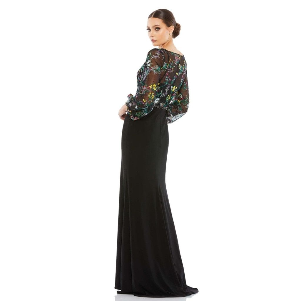 Mac Duggal Mac Duggal EMBROIDERED ILLUSION PUFF SLEEVE Size 6. H Size M / US 6-8 / IT 42-44 - 2 Thumbnail