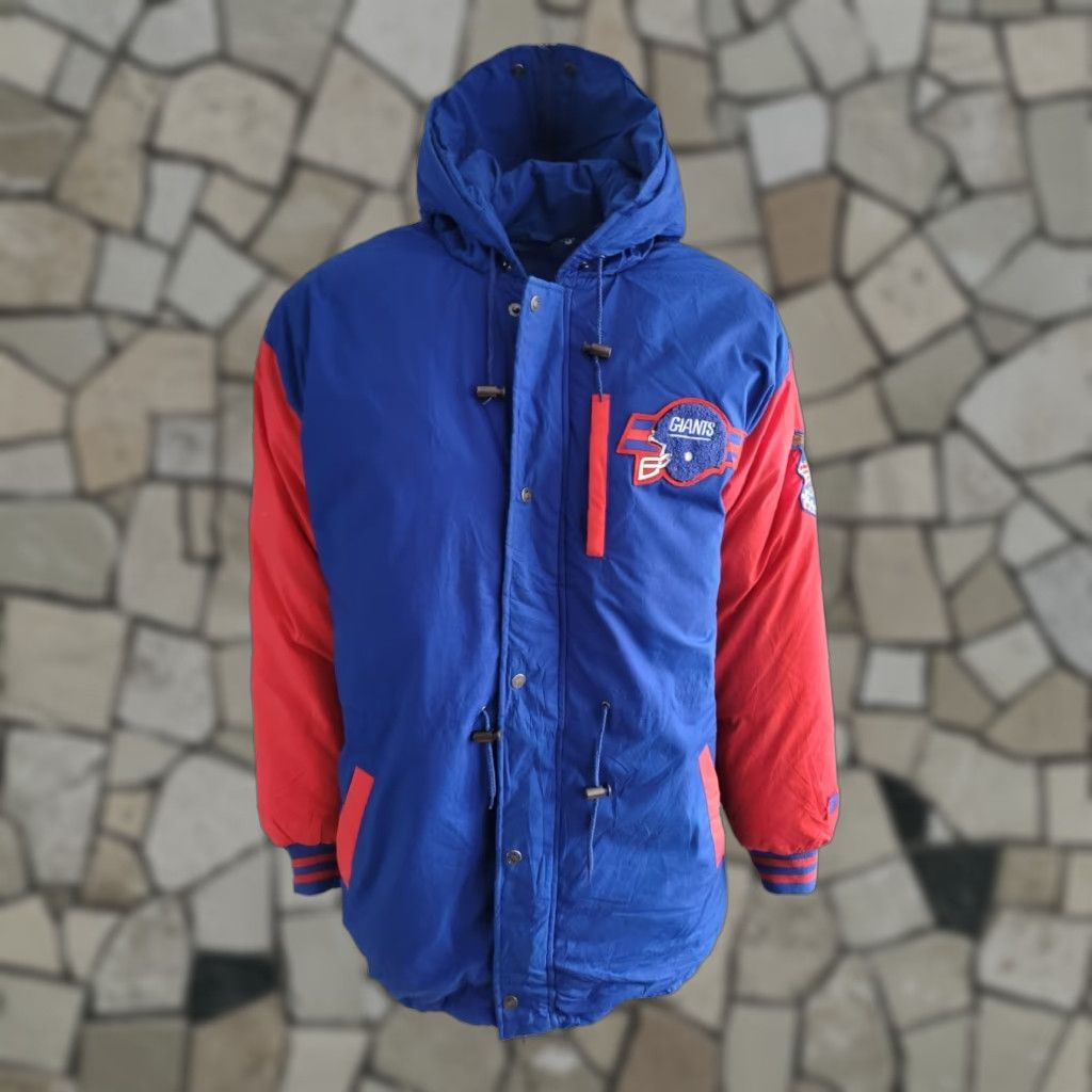 NFL NFL New York Giants XL Jacket - TRIPLE FAT Goose Duck Turbo Sport Parka Down Padded Red/Blue Jacket for Men XL Size US XL / EU 56 / 4 - 1 Thumbnail