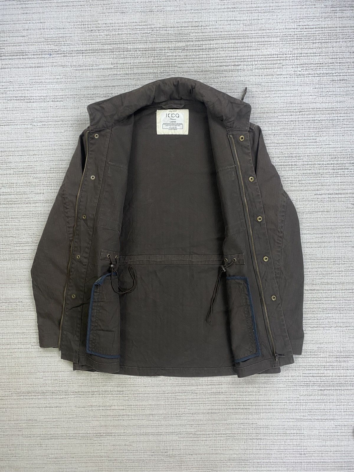 Japanese Brand × Vintage Vtg Ikka Genuine Comfort Nice Brown Fullzip Cotton Jacket Size US M / EU 48-50 / 2 - 6 Thumbnail