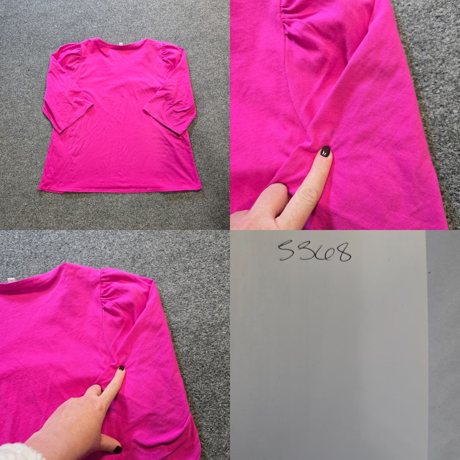 J. Jill J Jill Top Womens L Tall Pink Cotton 3/4 Sleeve Stretch Casual Capsule Shirt Blouse Womens (Adult) Womens Ladies Size L / US 10 / IT 46 - 8 Thumbnail