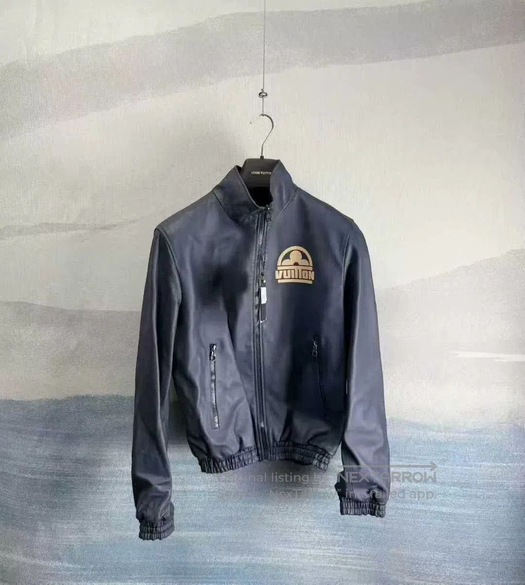 Louis Vuitton Louis Vuitton Logo Leather Jacket in Dark Blue. Size US L / EU 52-54 / 3 - 1 Thumbnail