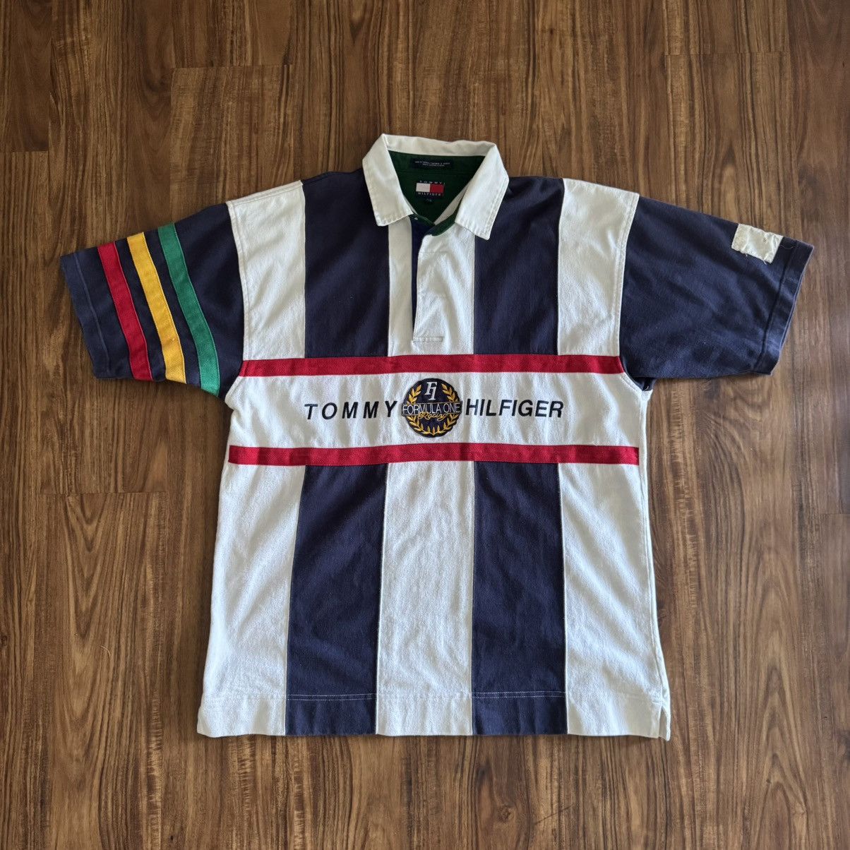 Tommy Hilfiger Vintage Tommy Hilfiger Polo shirt Size US L / EU 52-54 / 3 - 1 Thumbnail