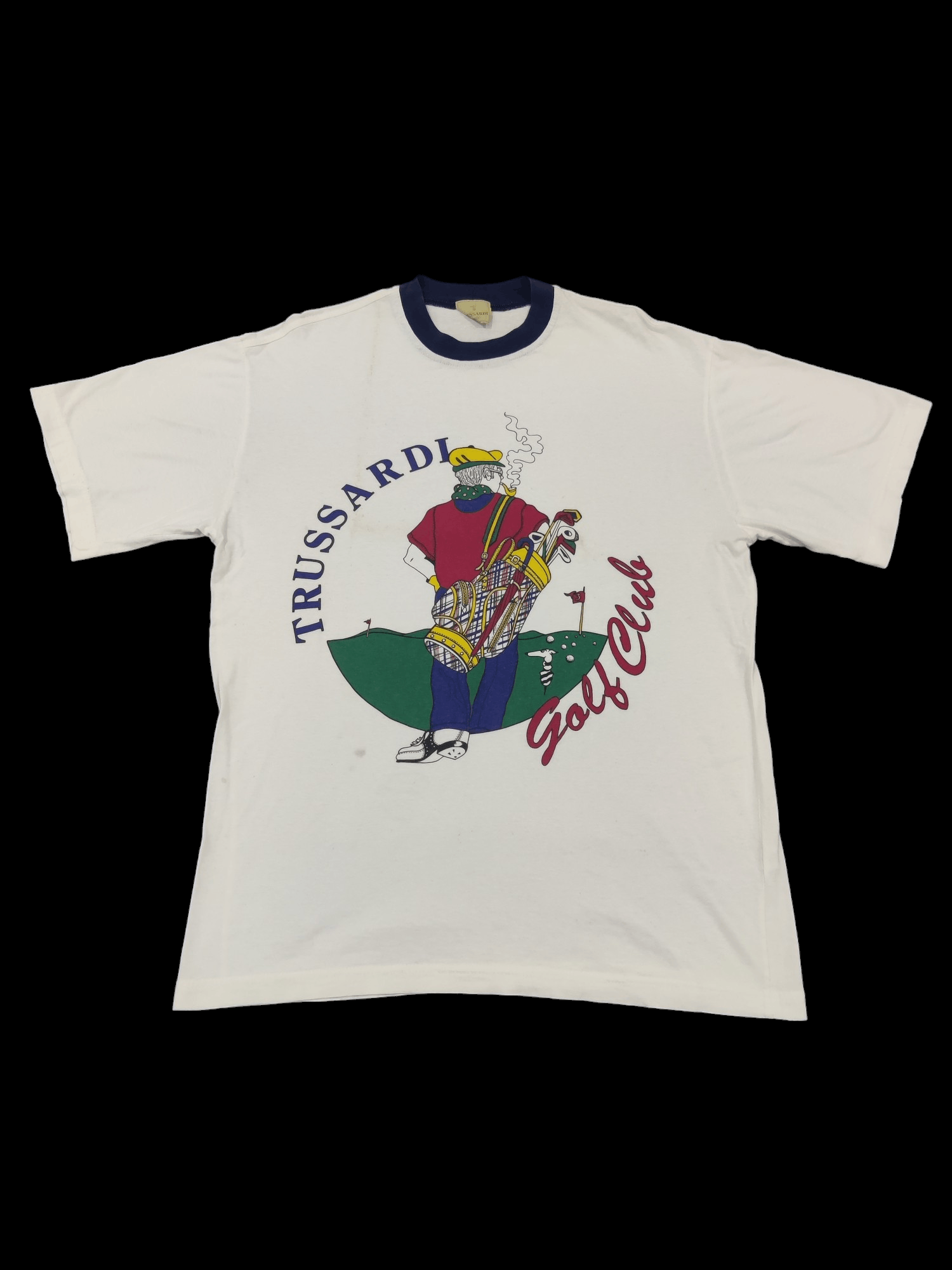 image of Archival Clothing x Trussardi Vintage Trussardi Maglie Golf Shirt, Men's (Size Large)