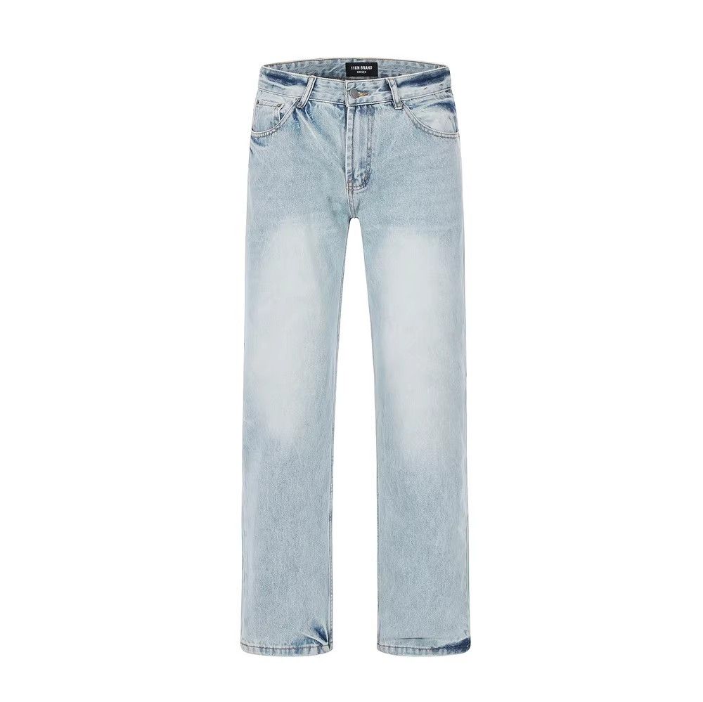 Japanese Brand × Jean Simple loose straight washed all-match jeans for men Size US 32 / EU 48 - 1 Thumbnail