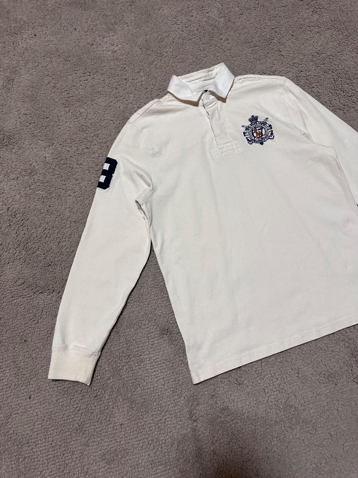 Polo Ralph Lauren VTG Polo Ralph Lauren Quilted Rugby Shirt Men Crest Logo Size US M / EU 48-50 / 2 - 2 Thumbnail