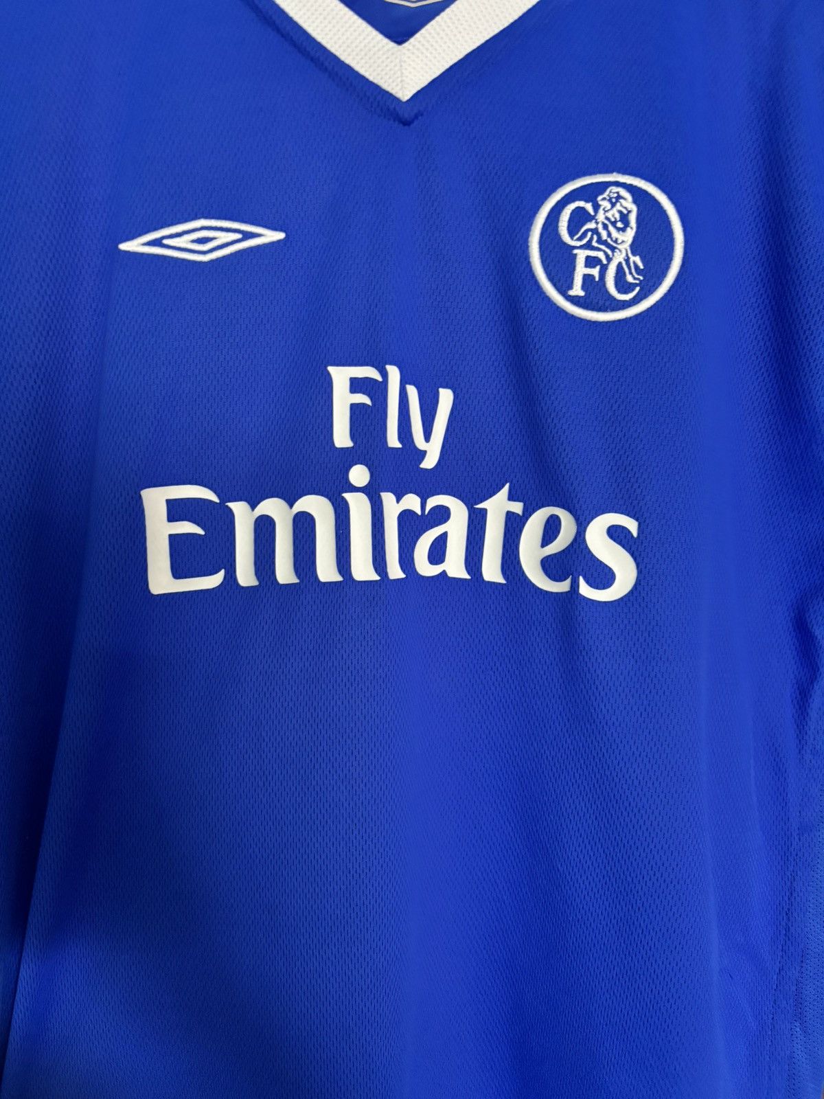Umbro Chelsea soccer jersey Fly Emirates 8 Lampard