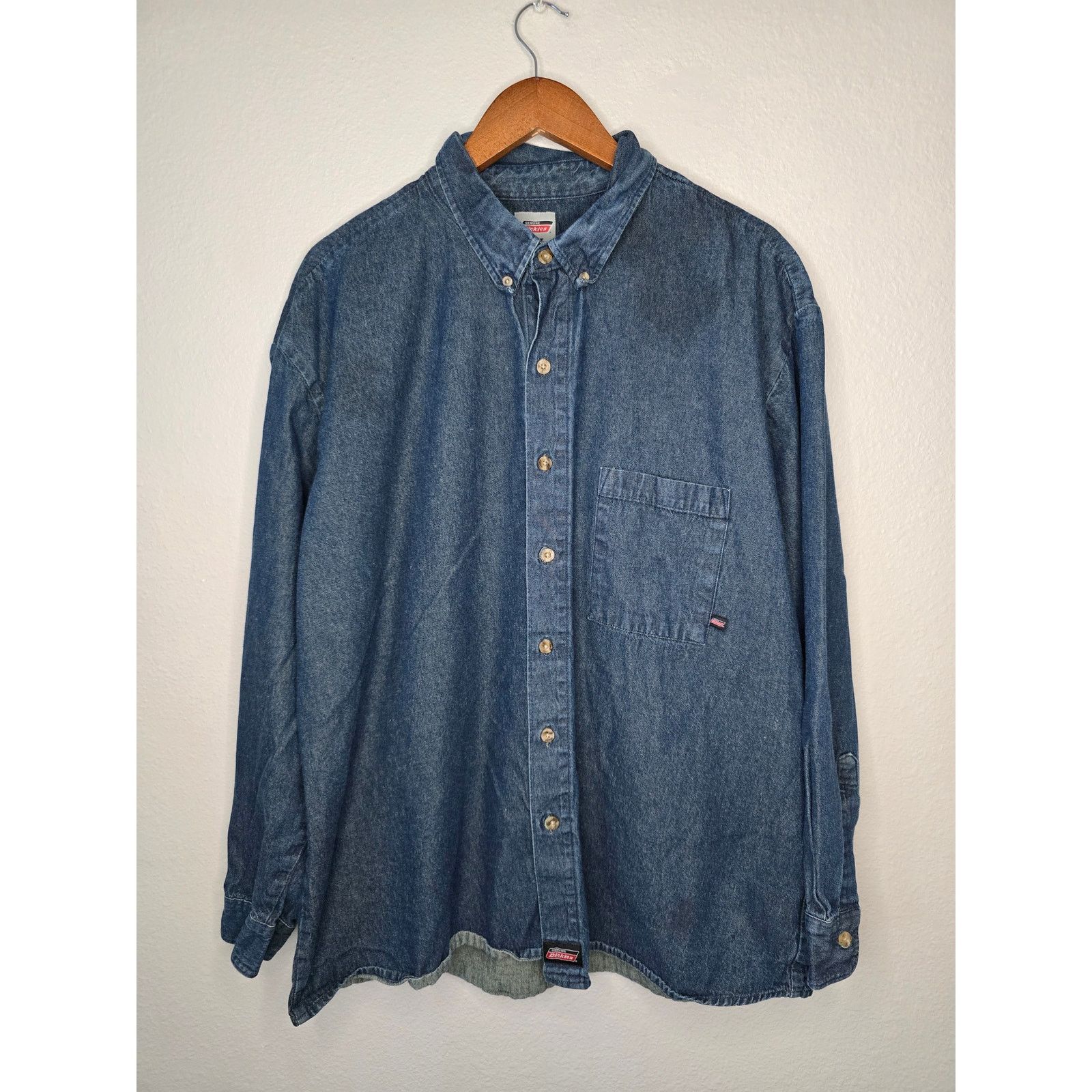 Dickies Dickies Button Up Denim Long Sleeve Blue XXL Workwear Shirt Size US L / EU 52-54 / 3 - 1 Thumbnail