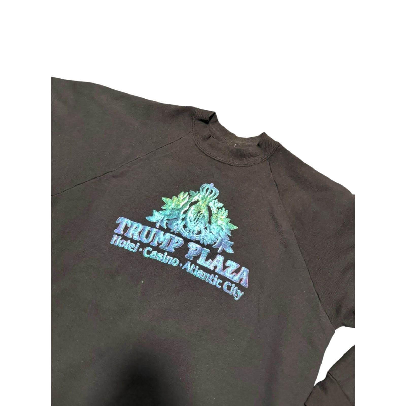 Fruit Of The Loom VINTAGE Donald Trump Plaza Casino Sweatshirt FOTL USA Size XL Black Men Pullover Crew Neck Size US XL / EU 56 / 4 - 5 Thumbnail