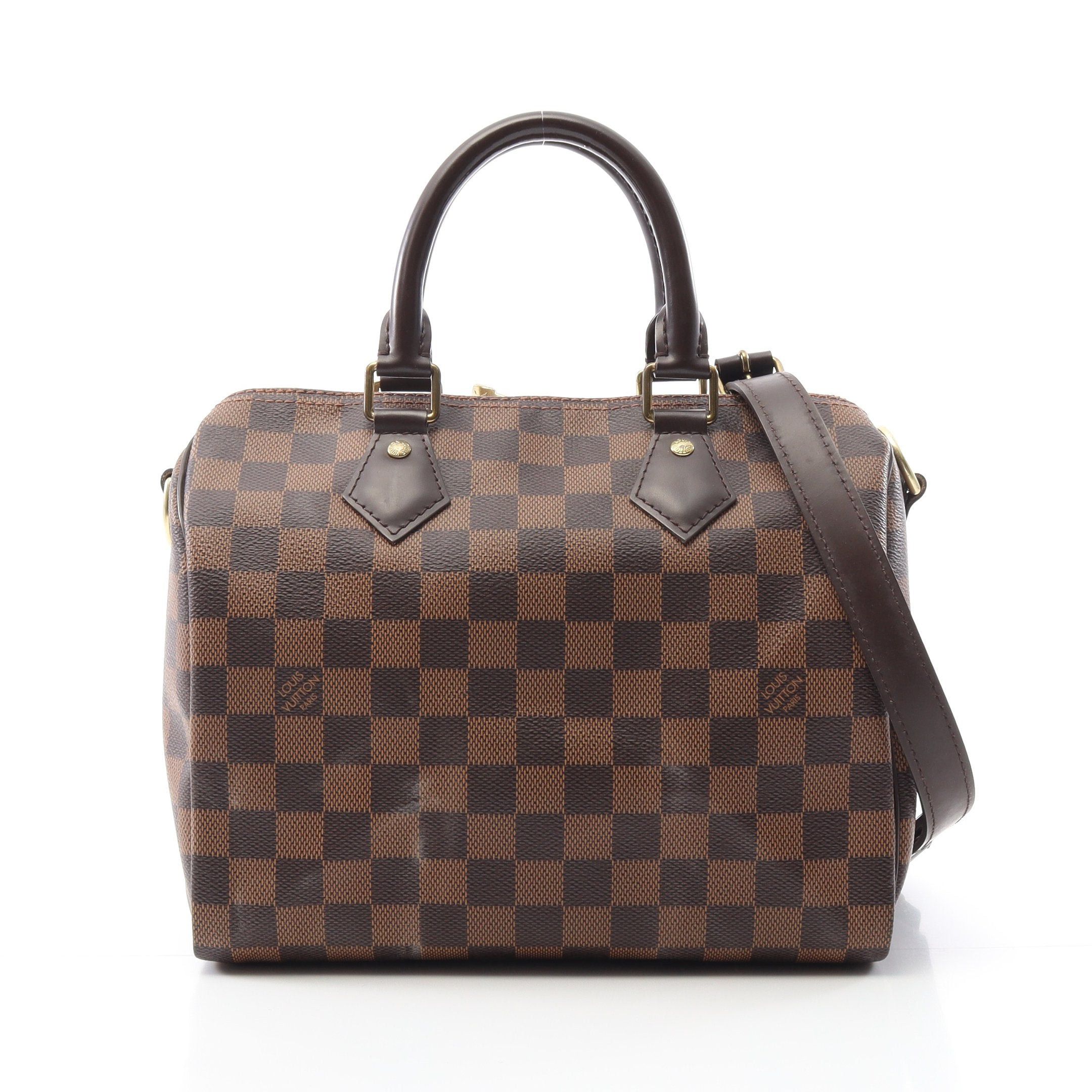 Louis Vuitton Louis Vuitton Speedy 25 Damier Ebene Handbag Leather Brown Size ONE SIZE - 1 Thumbnail