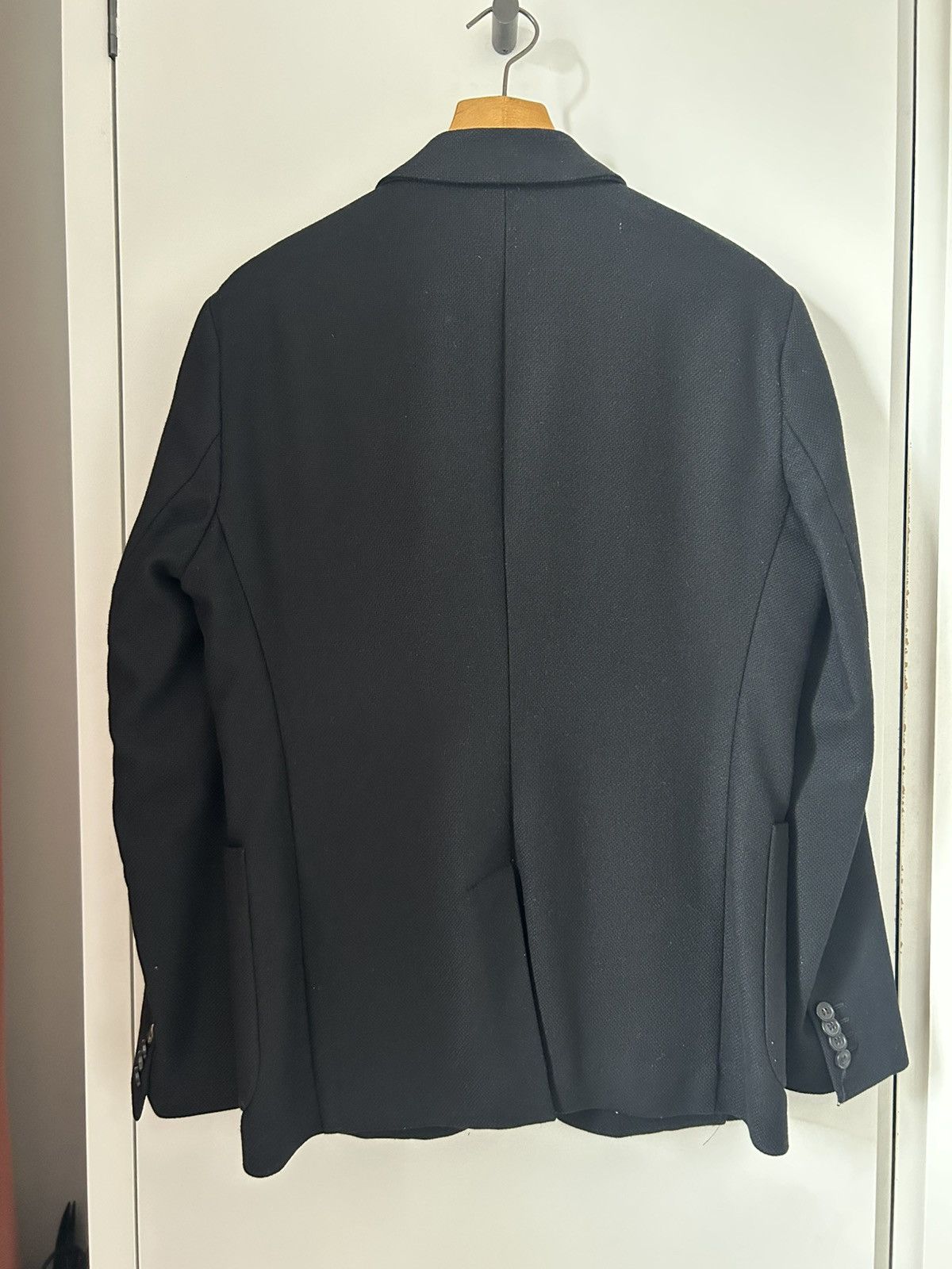 Our Legacy Our Legacy Black Blazer in Wool ‘Canvas’ Size 48S - 3 Thumbnail