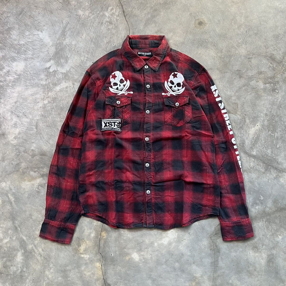 Hysteric Glamour Vintage Y2K BA-TSU Studio Skull Shirt Size US S / EU 44-46 / 1 - 1 Thumbnail