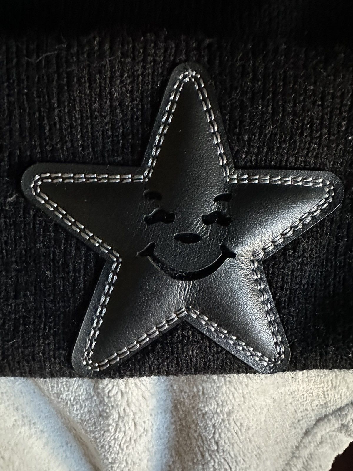 Asspizza Genuine Leather Patch Beanie Size ONE SIZE - 2 Thumbnail