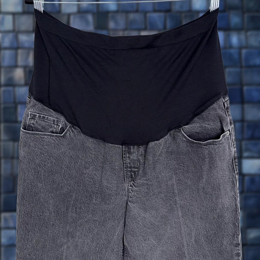Old Navy Old Navy Jeans Maternity 16 Gray High Rise Wide Leg Charcoal Wash Denim Womens Size 38" / US 16 / IT 52 - 1 Thumbnail