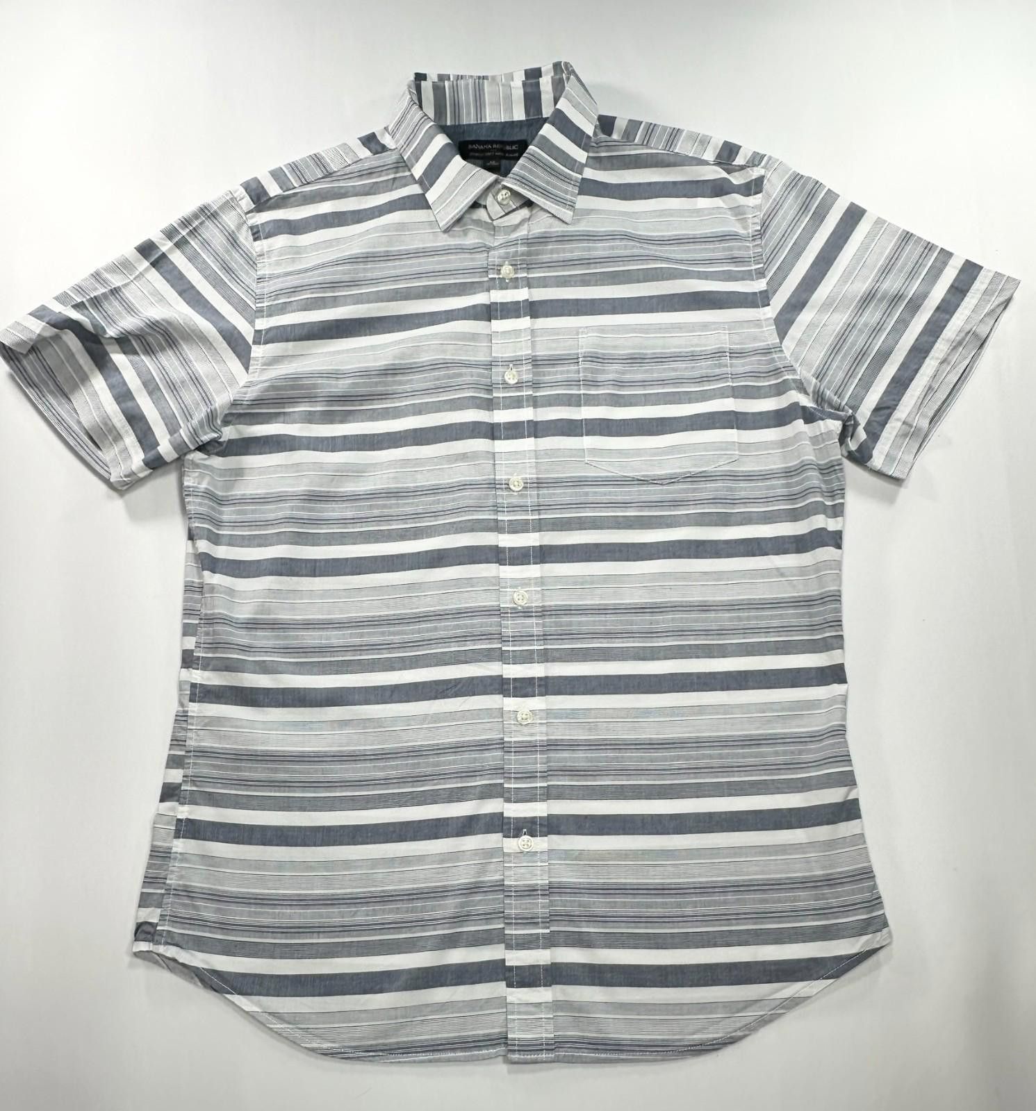 Banana Republic Banana Republic Stretch Soft Wash Slim Button Up Gray Mens M Size US M / EU 48-50 / 2 - 1 Thumbnail