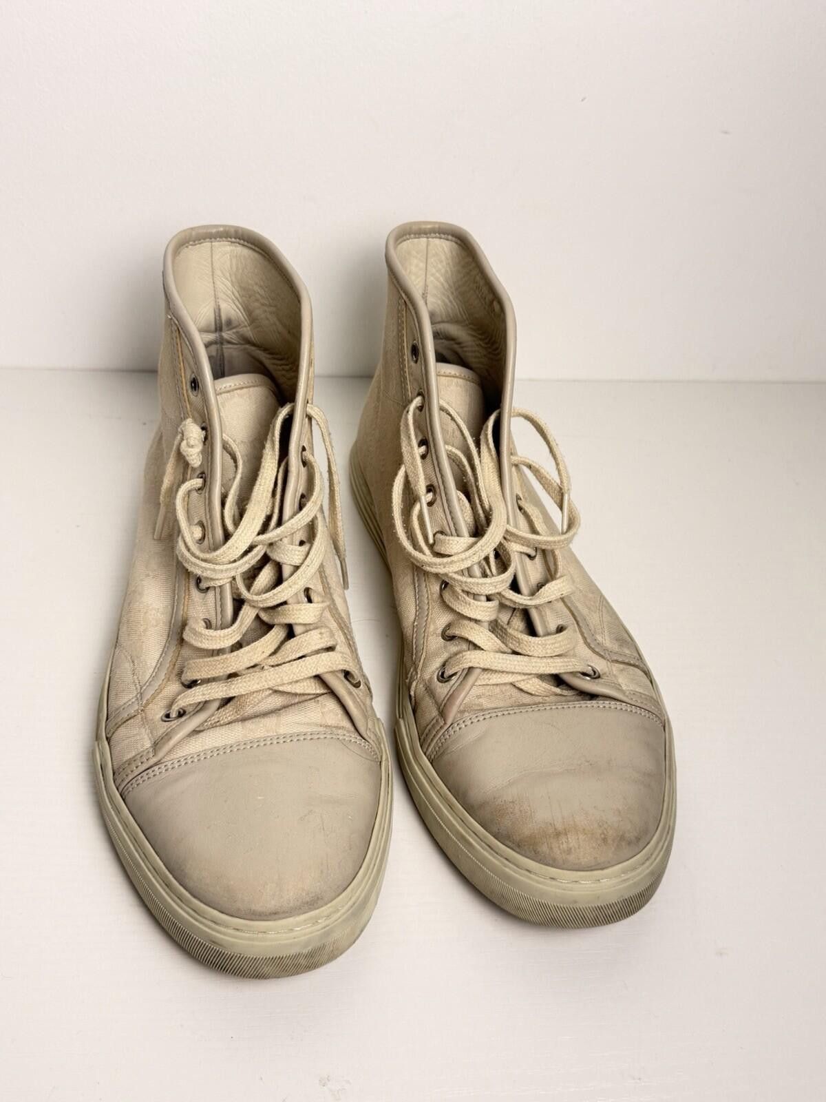 Gucci Gucci GG Monogram Canvas High Top Sneakers Beige/Ebony SZ 11 Size US 11 / EU 44 - 3 Thumbnail
