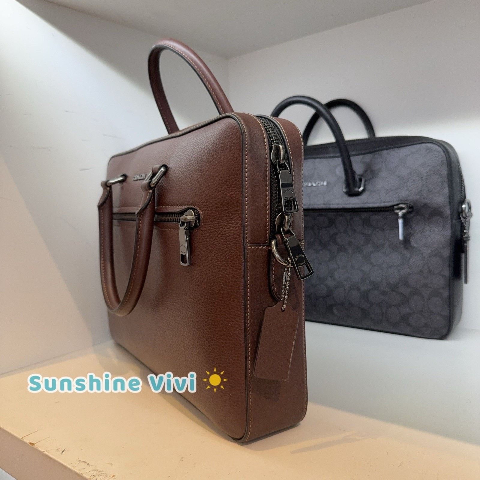 Coach NWT Coach Ethan Slim Brief leather CR272 Gunmetal/Maple Size ONE SIZE - 3 Thumbnail
