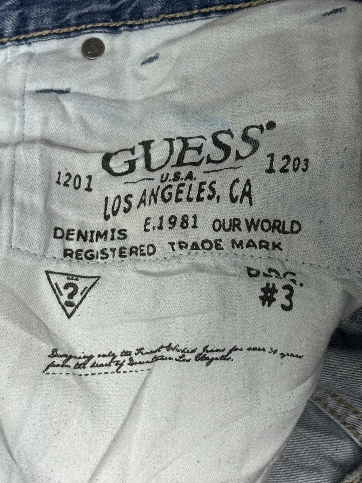 Guess Guess Vintage Distressed Ripped Straight Leg Jean With Faded Size US 36 / EU 52 - 15 Thumbnail