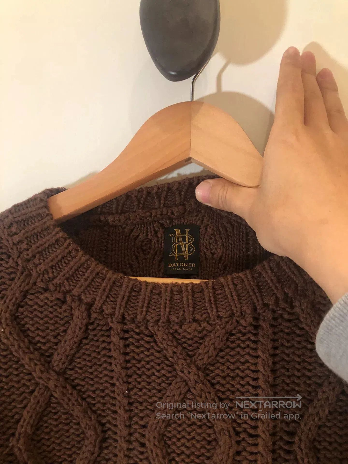 Batoner Batoner Brown Cable Knit Sweater. Size US M / EU 48-50 / 2 - 3 Thumbnail