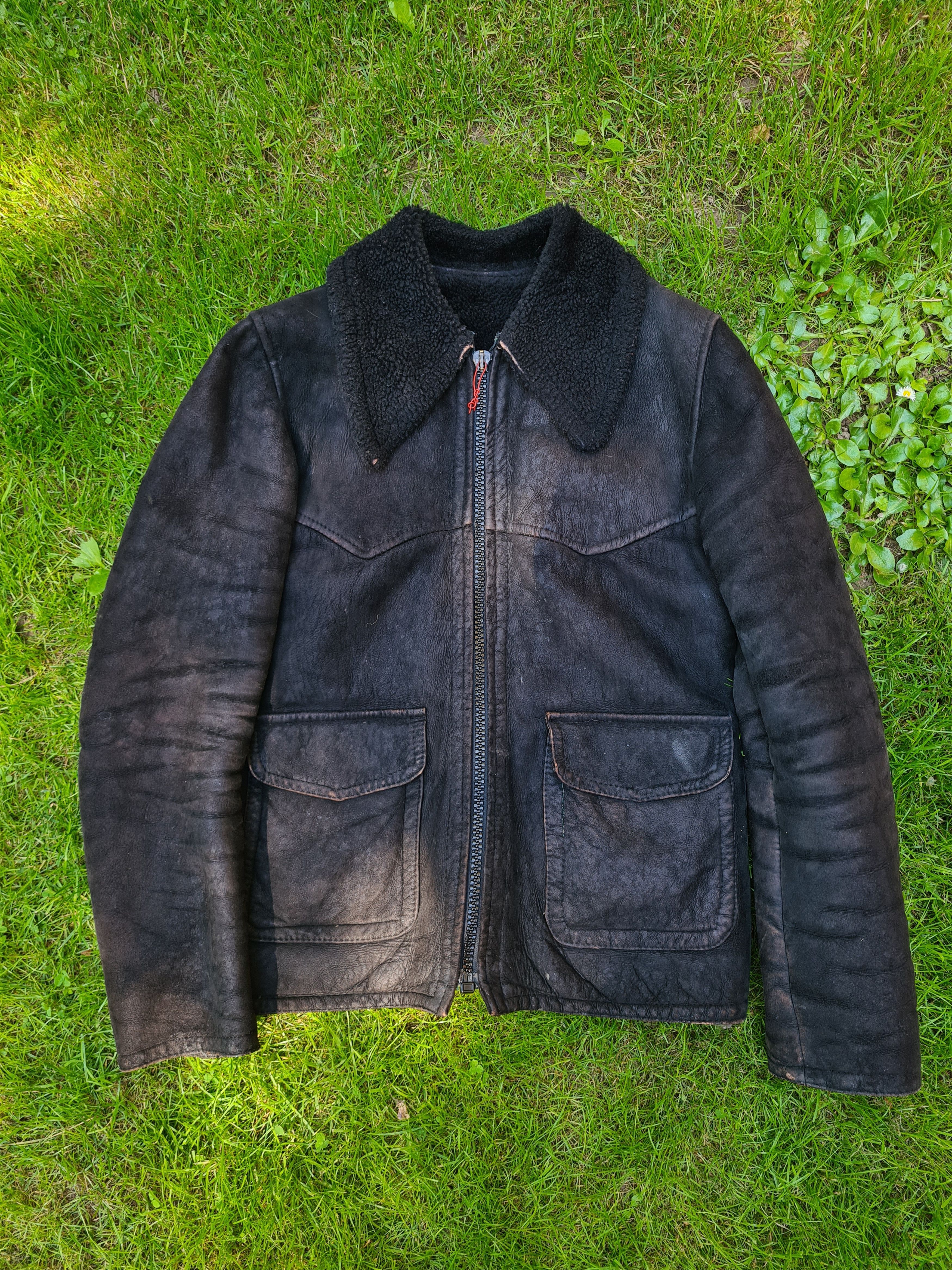Vintage Vintage Fur Leather Jacket Size US L / EU 52-54 / 3 - 1 Thumbnail