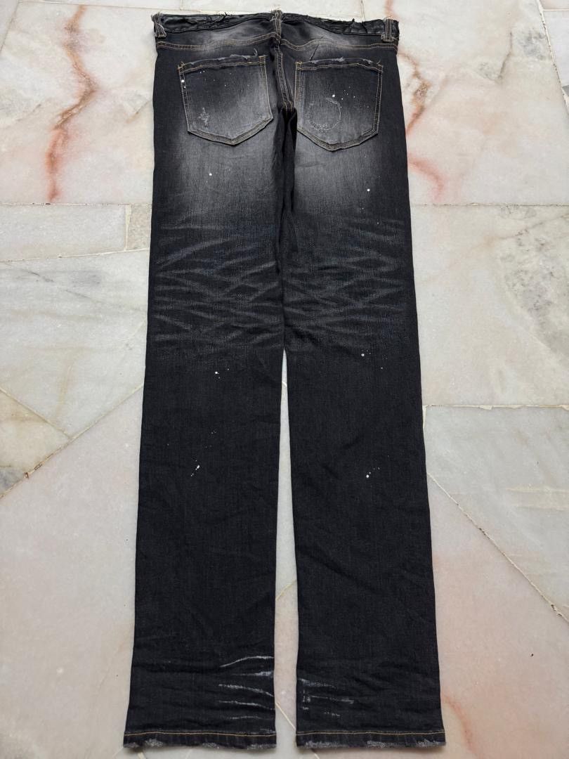 If Six Was Nine 💥SICK💥VINTAGE JAPANESE RAG JEANS INSANE MUDWASH BLACK DENIM Size US 31 - 14 Thumbnail